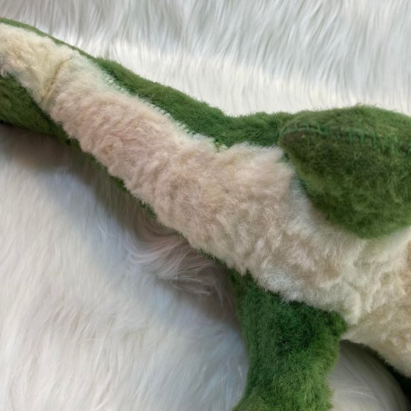 Vintage Polka Dotted Green Brontosaurus Dinosaur 19 1/2" Plush Stuffed Animal - Picture 11 of 13